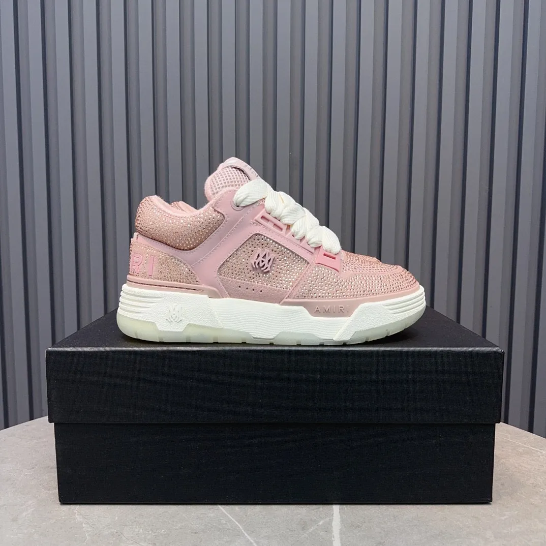 Men's men's shoes 💰800 AMIRI Amir Couple's new hot brick high street sneakers with bone sports shoes, toe-layer cowhide upper, upper side bones, purely hand-stitched, with good three-dimensional effect, customized metal LOGO, code number 35-44 (45, 46 customized)